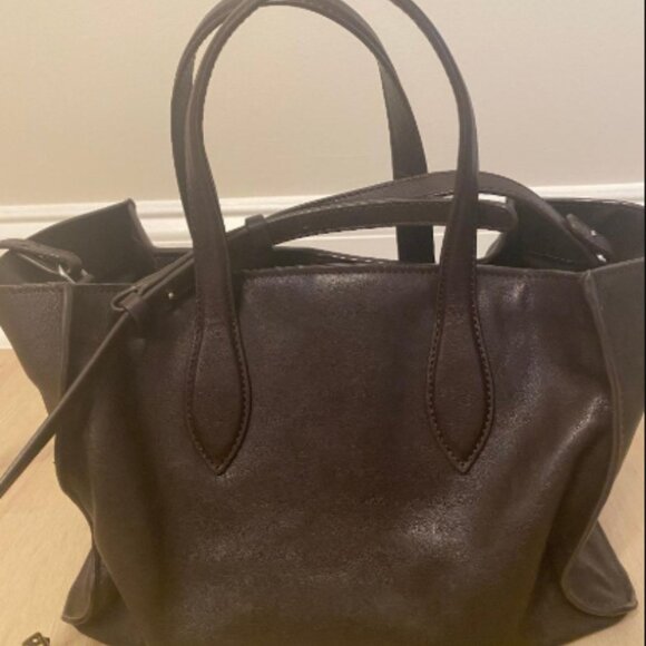 Massimo Dutti Dark Brown Leather Tote - Picture 3 of 4